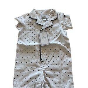 Petite Plume pin dots summer baby romper. Size 3-6 months.